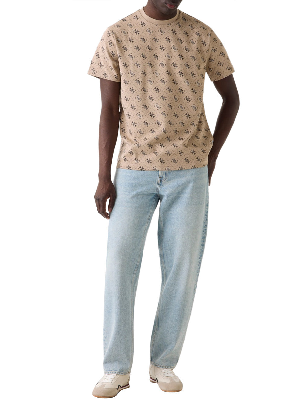 GUESS T-shirt Uomo - Beige modello M6GP34K3200