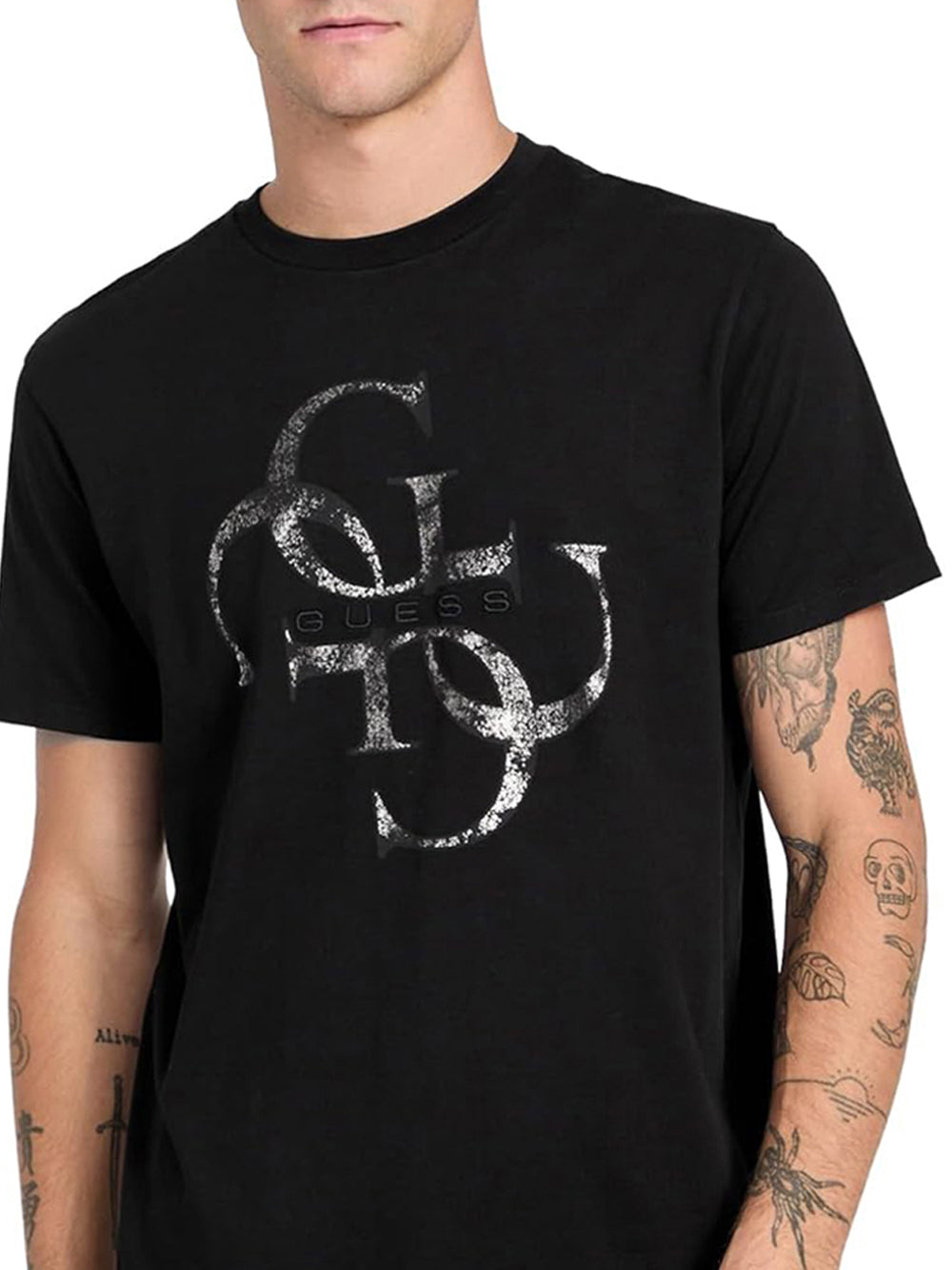 GUESS T-shirt Uomo - Nero modello M6RI03I3Z14