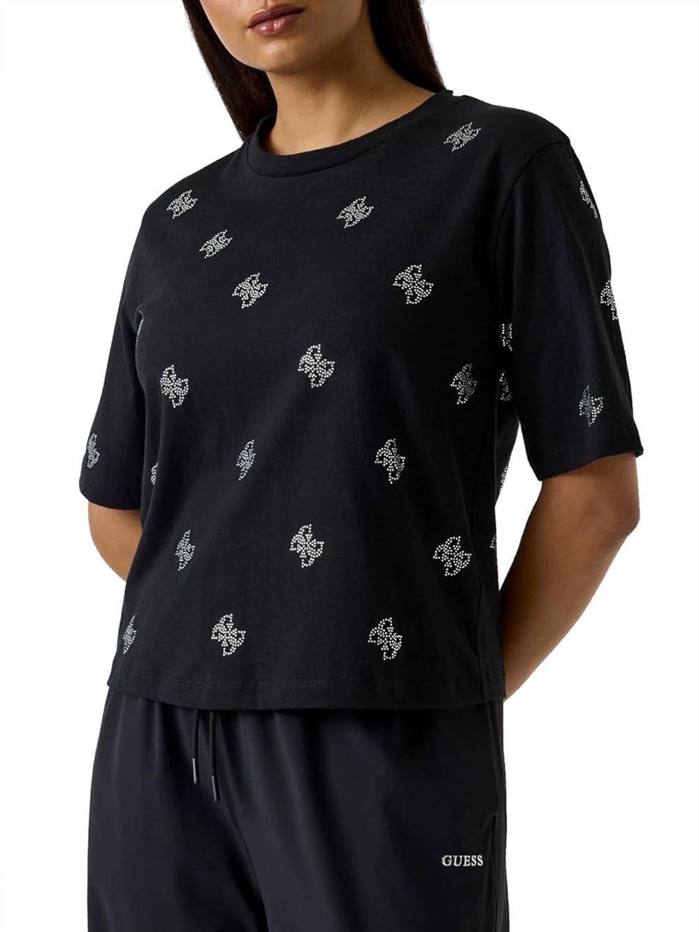 GUESS T-shirt Donna - Nero modello V6GI18K2985