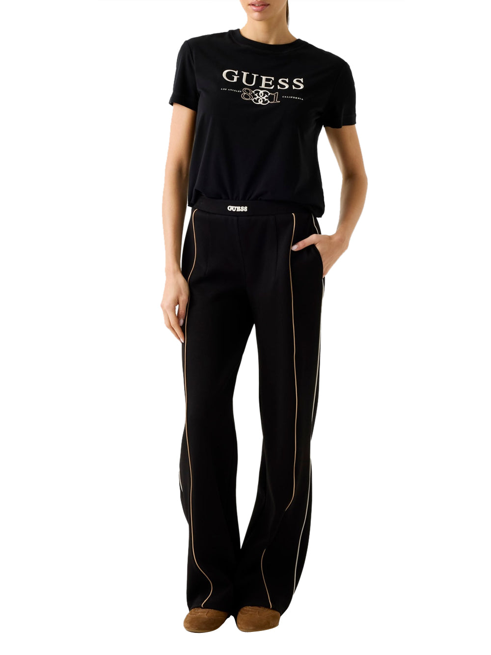GUESS T-shirt Donna - Nero modello V6RI13KD772