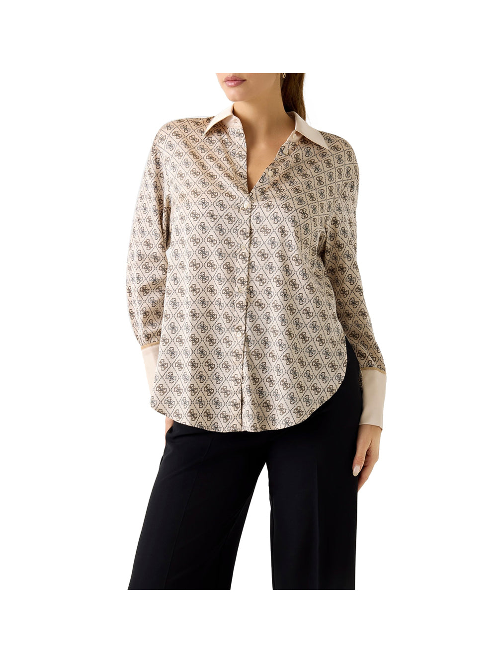 GUESS Camicia Donna - Beige modello W4YH47WF1T2