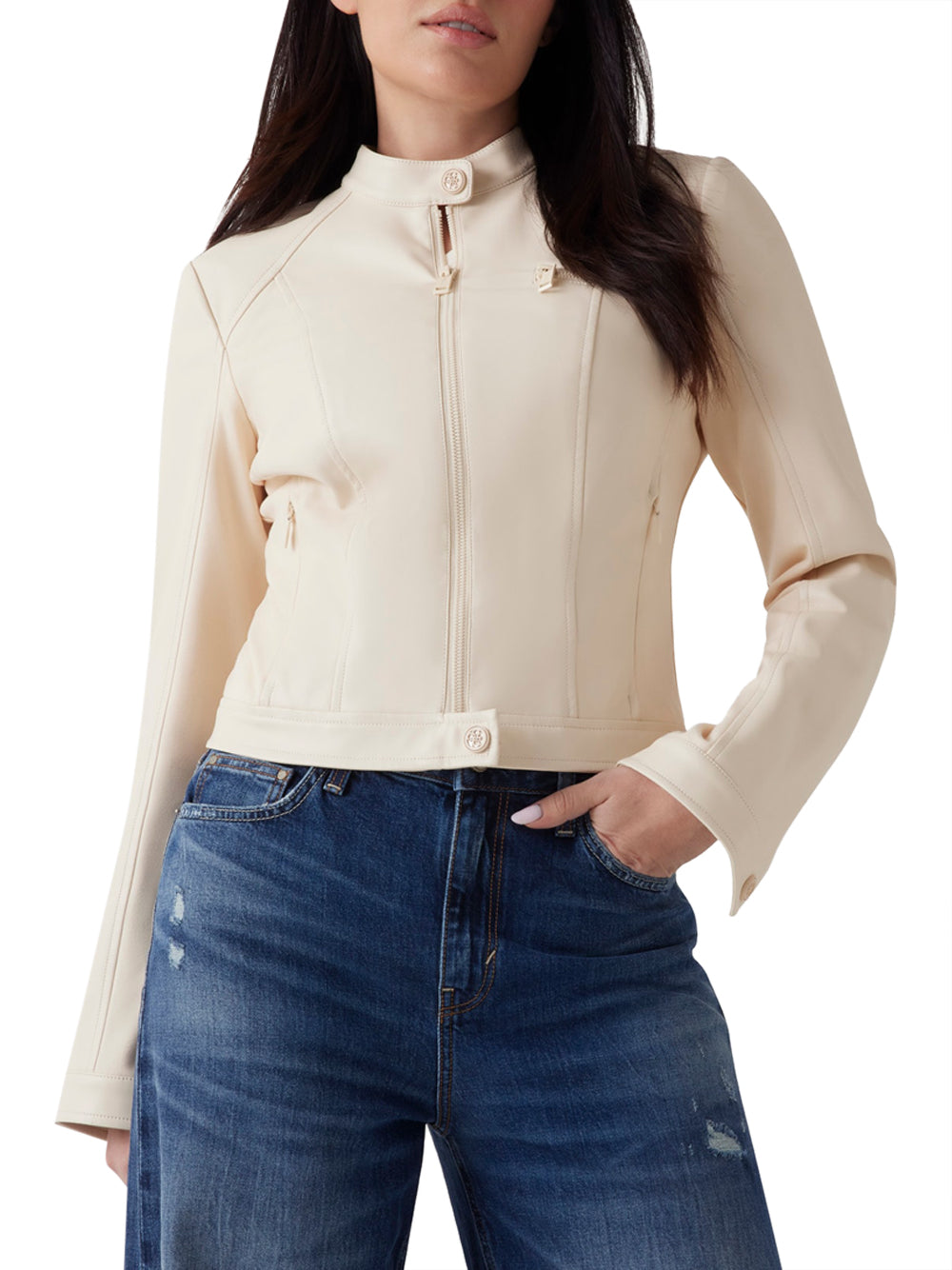 GUESS Giubbino Donna - Beige modello W4YL04WE480