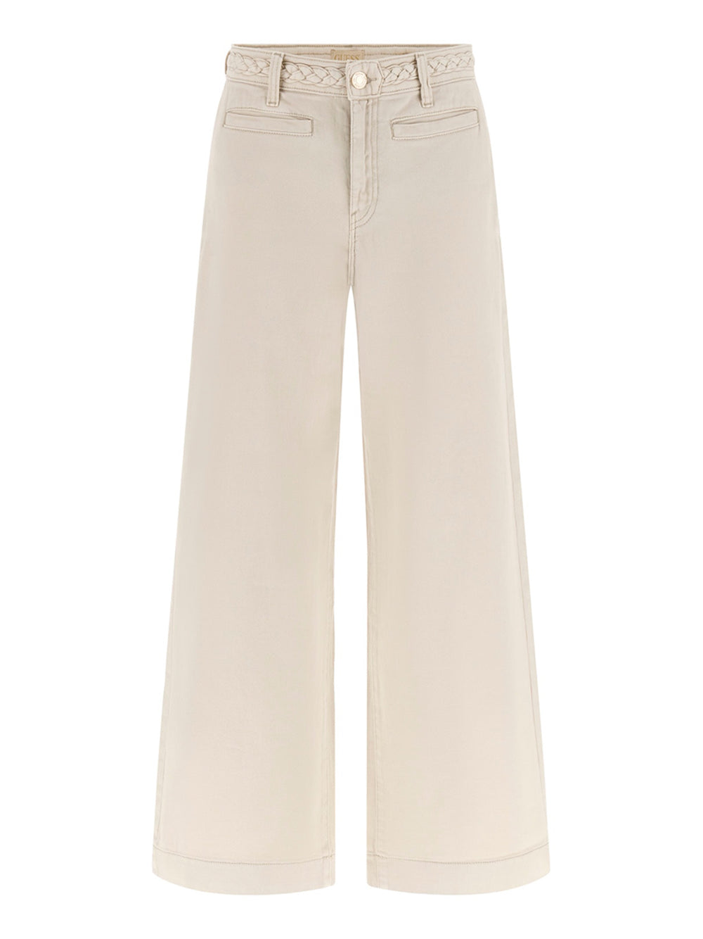 GUESS Pantalone Wide Leg Fit Donna - Beige modello W6GB15W1886