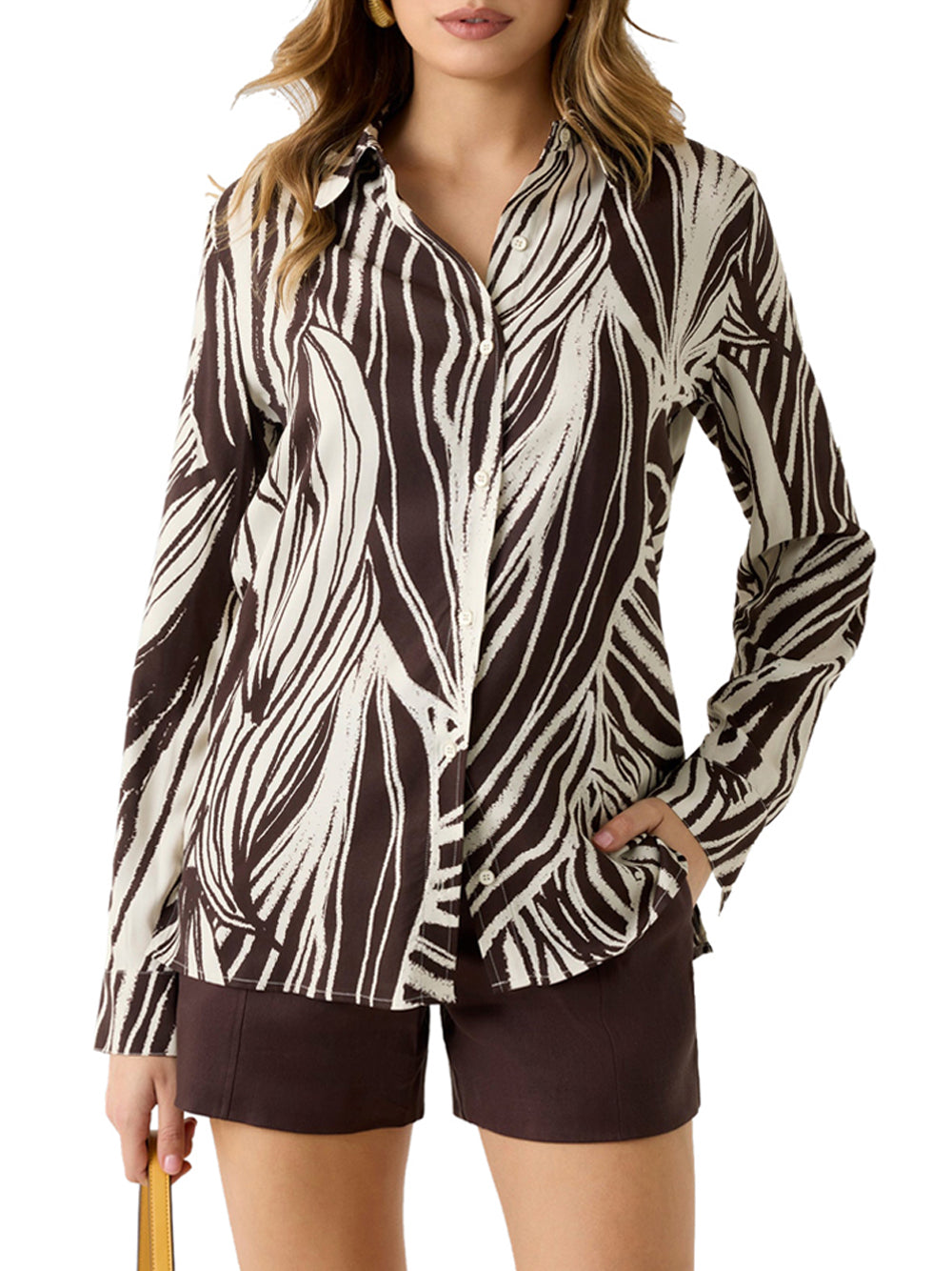 GUESS Camicia Donna - Beige modello W6GH52W1975