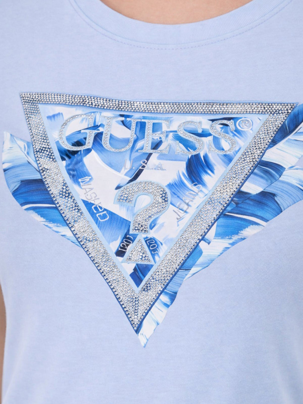 GUESS T-shirt Donna - Blu modello W6GI11K3026
