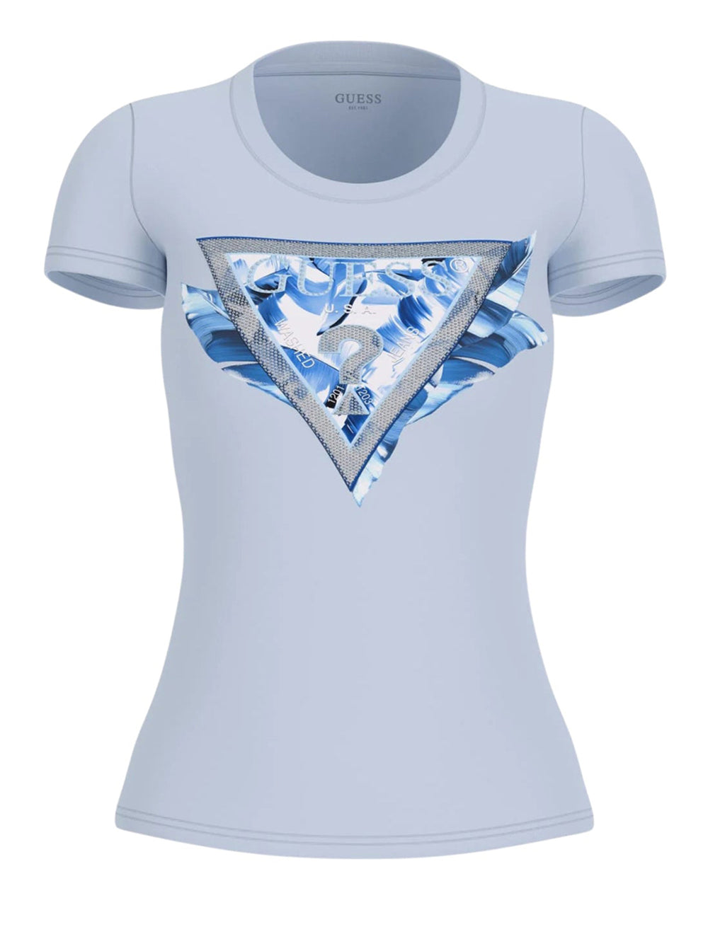 GUESS T-shirt Donna - Blu modello W6GI11K3026
