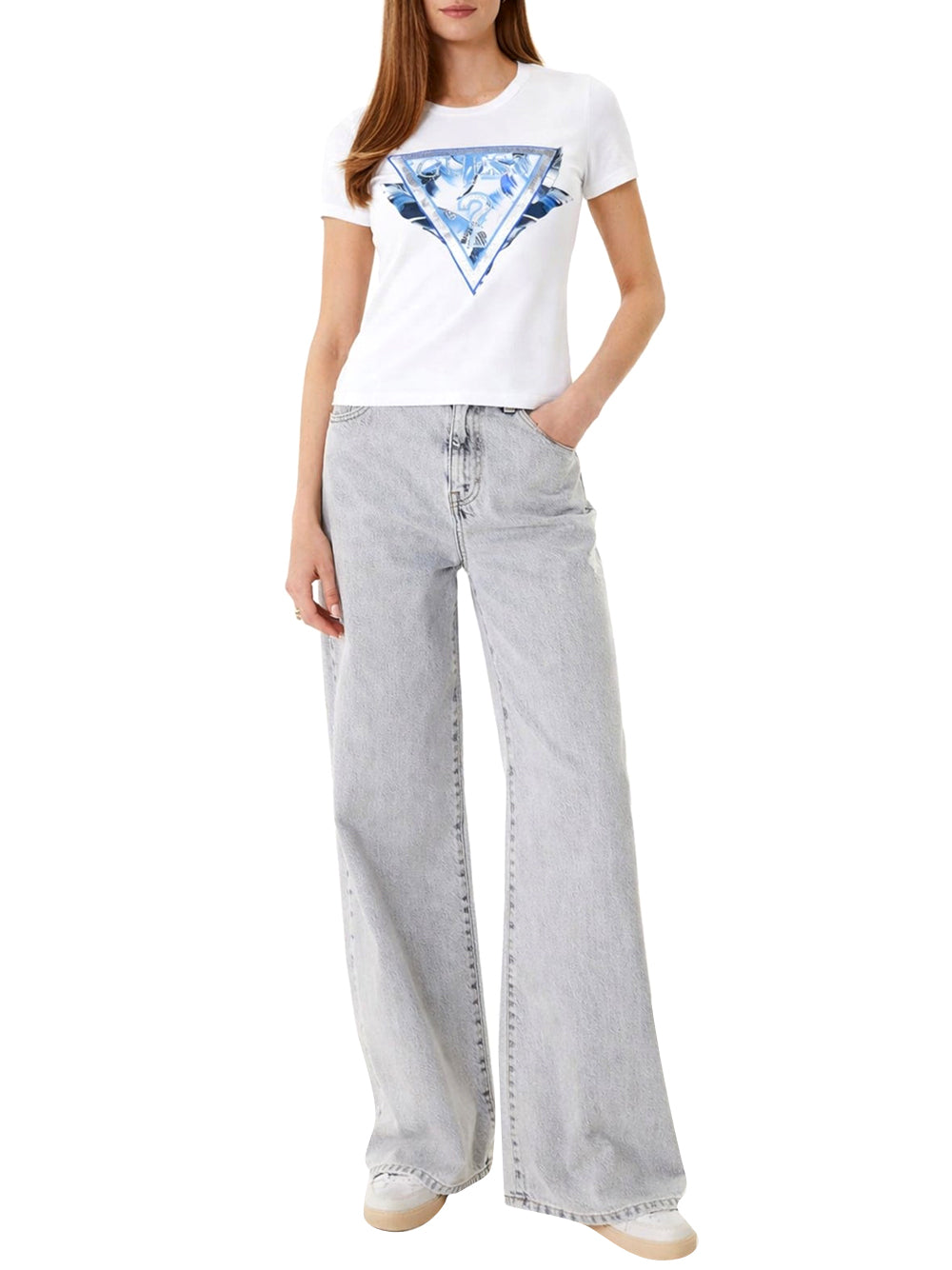 GUESS T-shirt Donna - Bianco modello W6GI11K3026