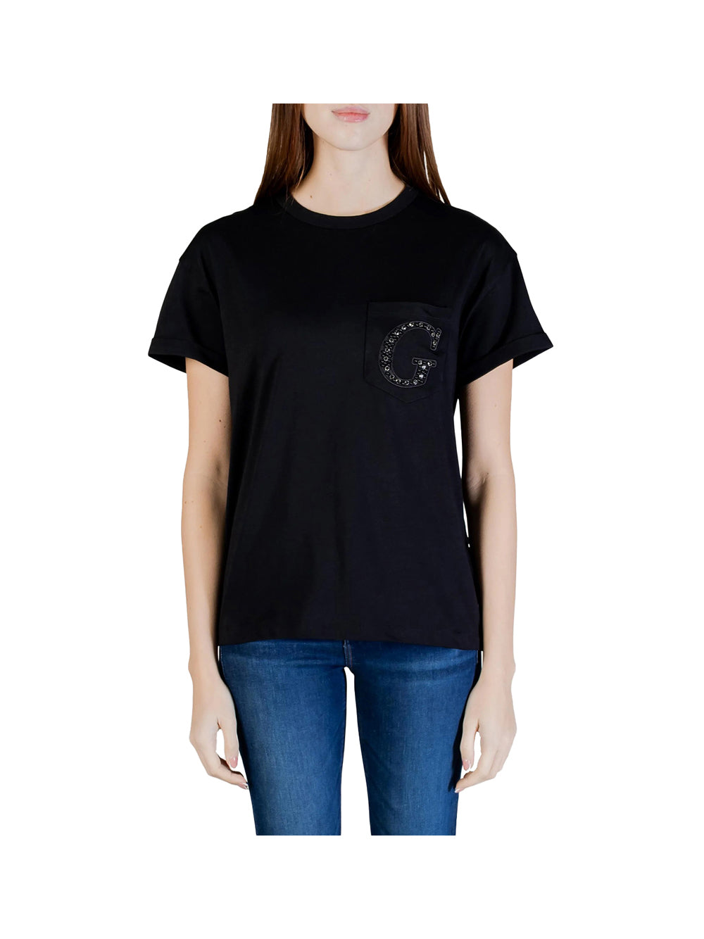 GUESS T-shirt Donna - Nero modello W6GI17K3037