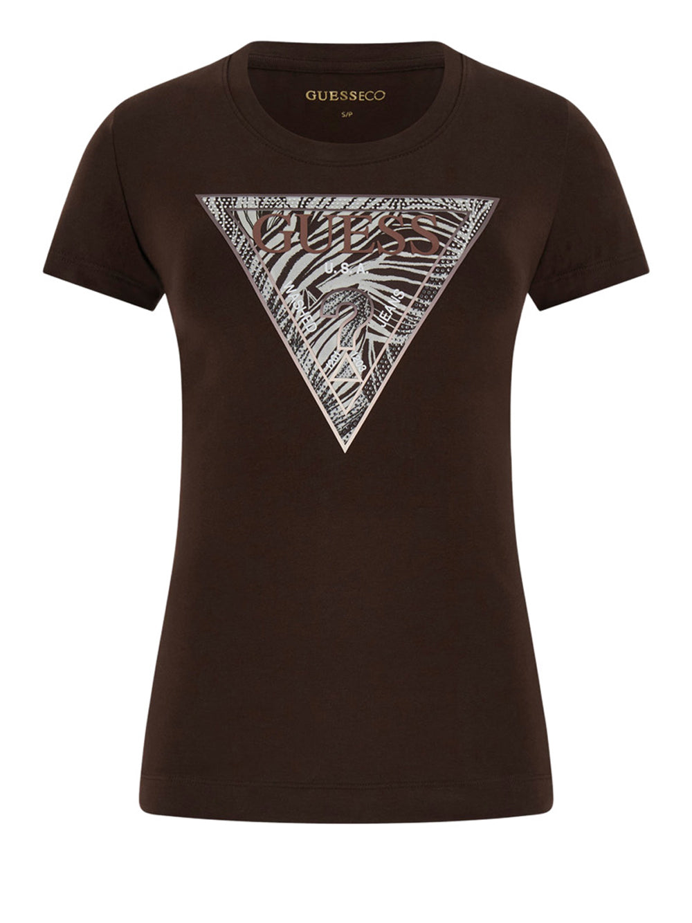 GUESS T-shirt Donna - Marrone modello W6GI19K3042