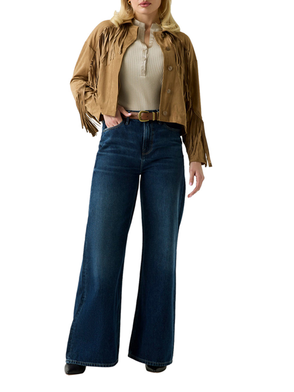 GUESS Giubbino Donna - Marrone modello W6GL45W2466