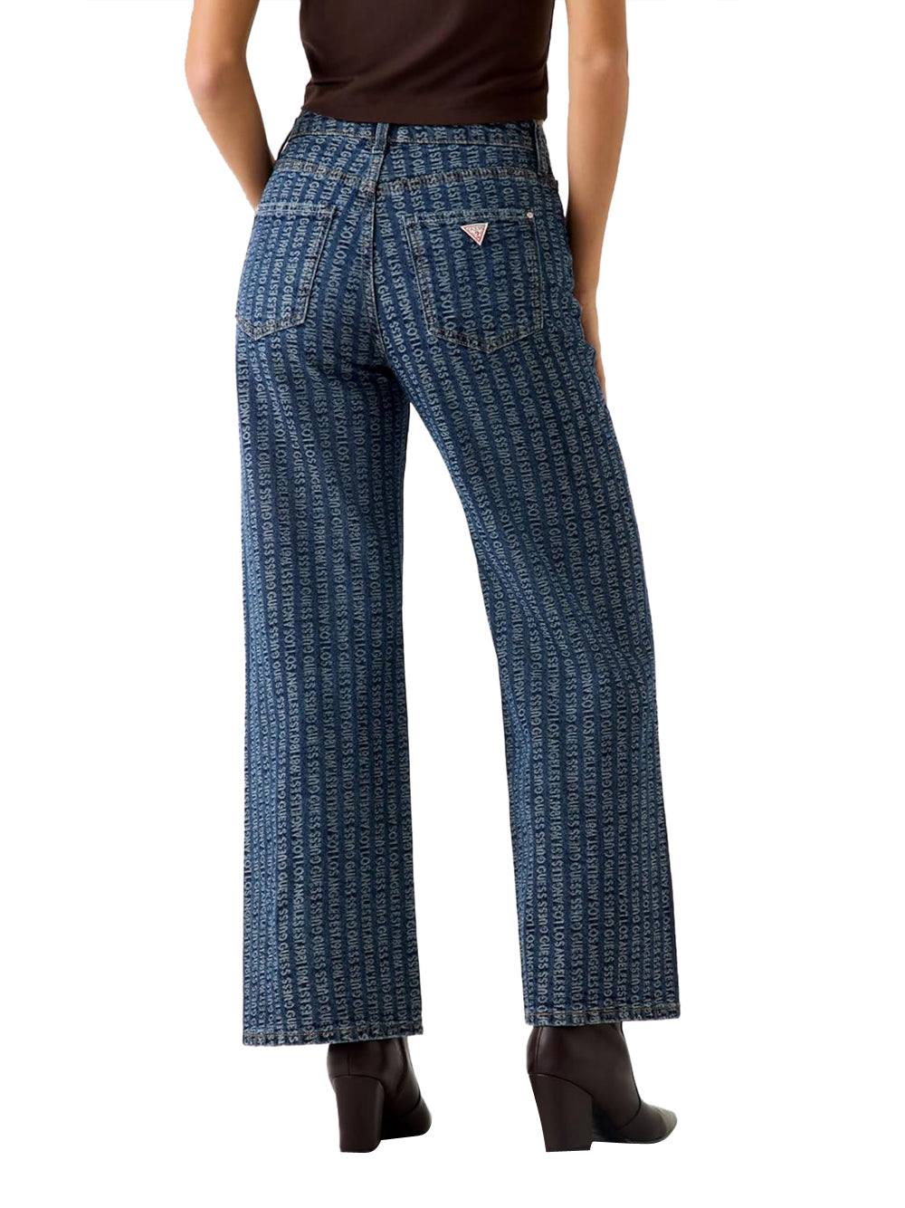 GUESS Pantalone Wide Leg Fit Donna - Blu modello W6RA1AD6851