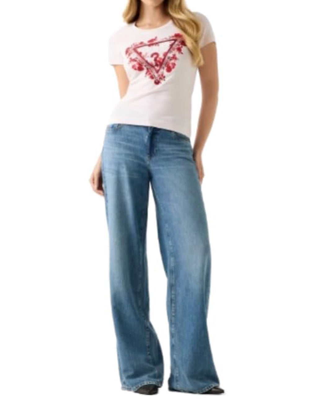 GUESS T-shirt Donna - Rosa modello W6RI24J1314