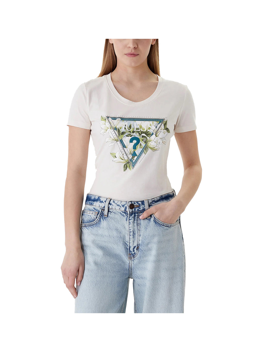GUESS Tshirt Donna - Bianco modello W6RI35J1314