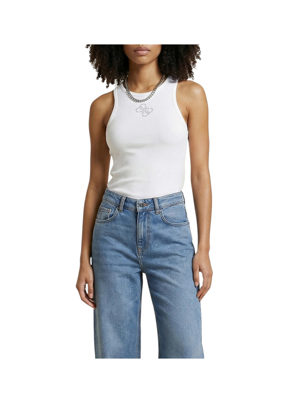 GUESS Canotta Donna - Bianco modello W6RP39KD092