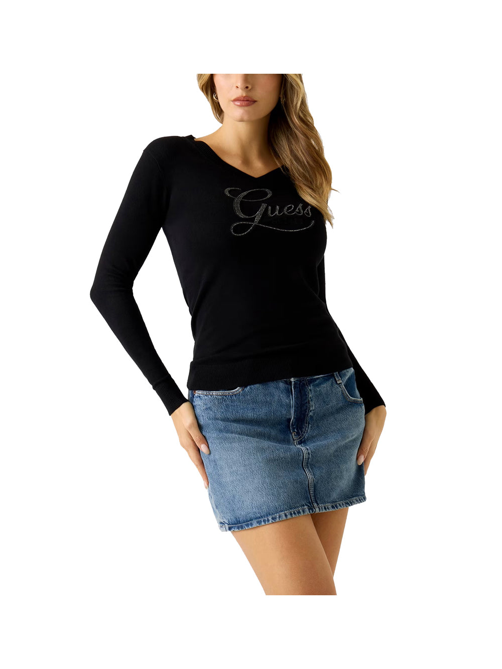 GUESS Maglione Donna - Nero modello W6RR50Z2NQ2