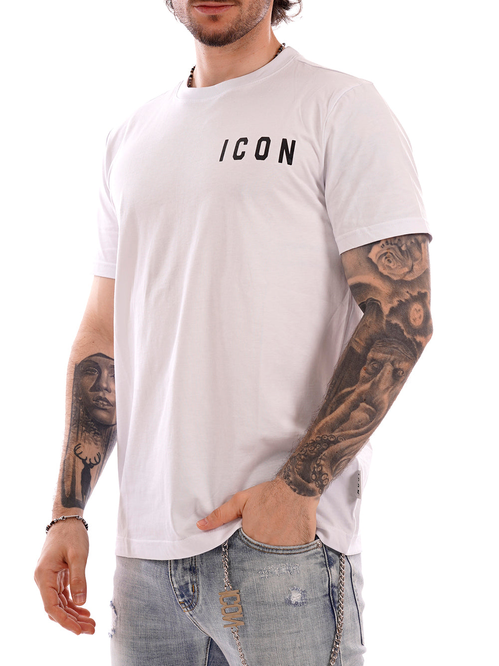 ICON T-shirt Uomo - Bianco modello IUT007
