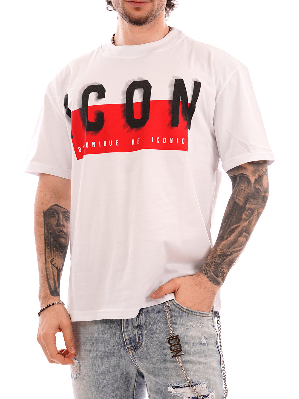 ICON T-shirt Uomo - Bianco modello IUT041