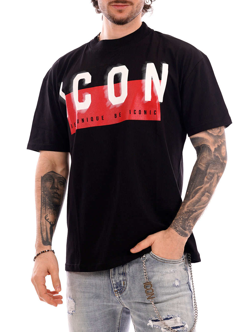 ICON T-shirt Uomo - Nero modello IUT041