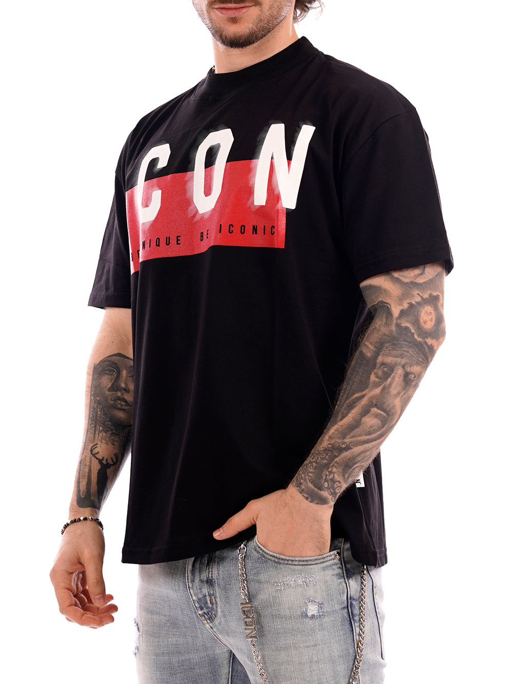 ICON T-shirt Uomo - Nero modello IUT041