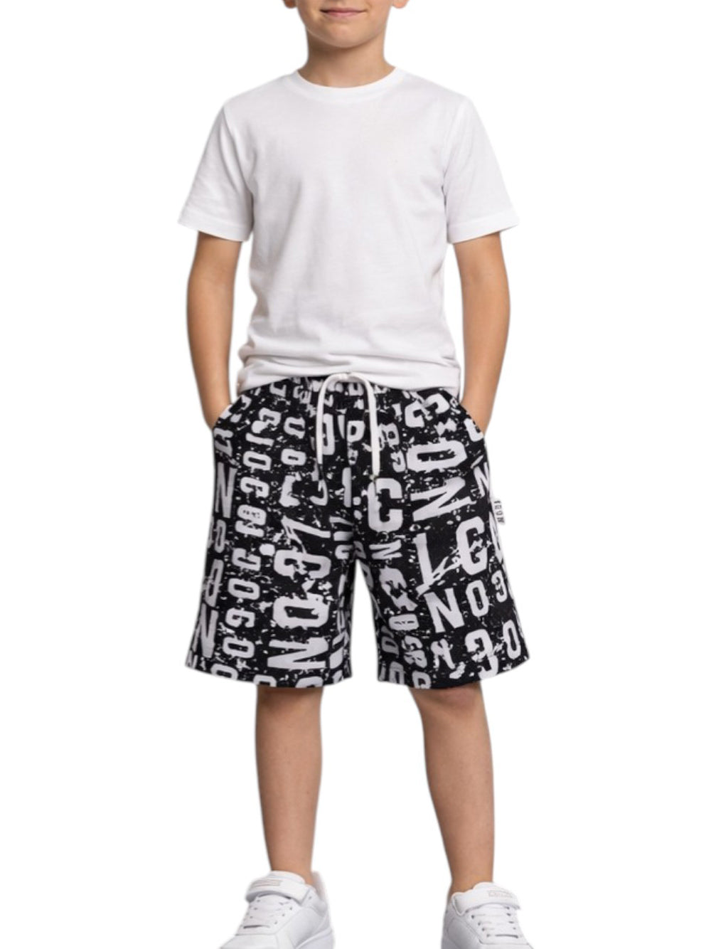 ICON kids Shorts Bambino - Nero/bianco modello IBSH001095
