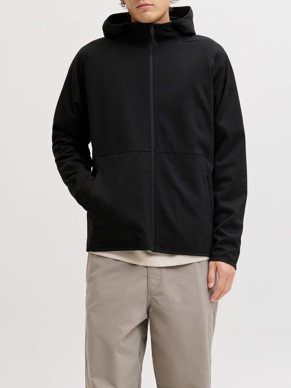 JACK&JONES Felpa con zip Uomo - Nero modello 12289209