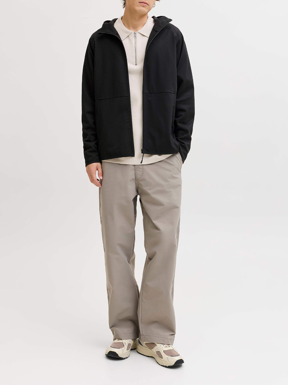 JACK&JONES Felpa con zip Uomo - Nero modello 12289209