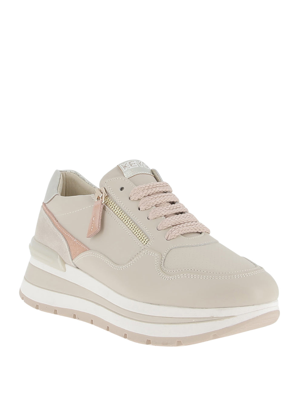 KEYS Sneakers con zeppa Donna - Beige modello K-11881