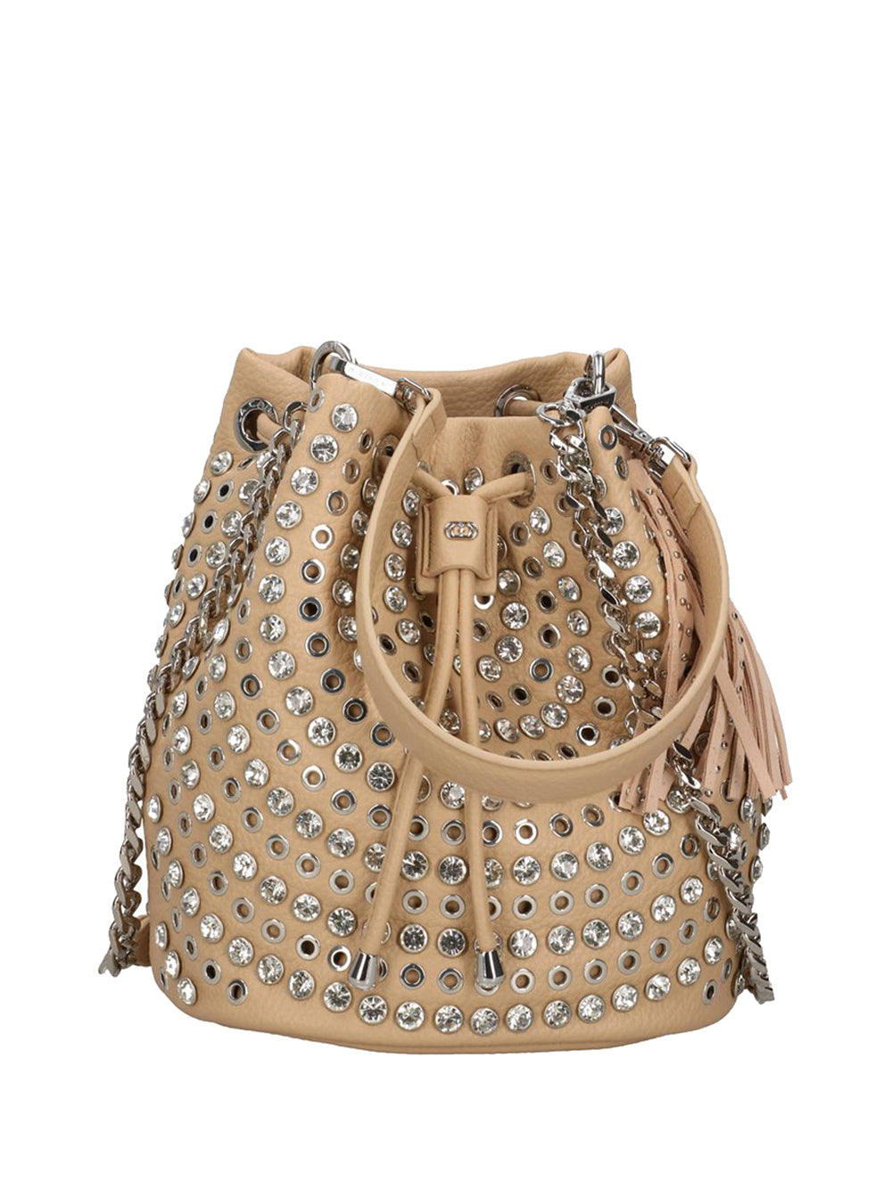 LA CARRIE Borsa a Secchiello con borchie Donna - Beige modello 161MEM208TBS