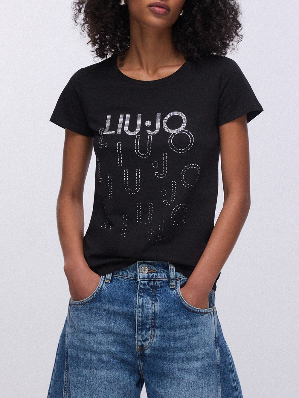LIU.JO T-shirt Donna - Nero modello VA6171JS003