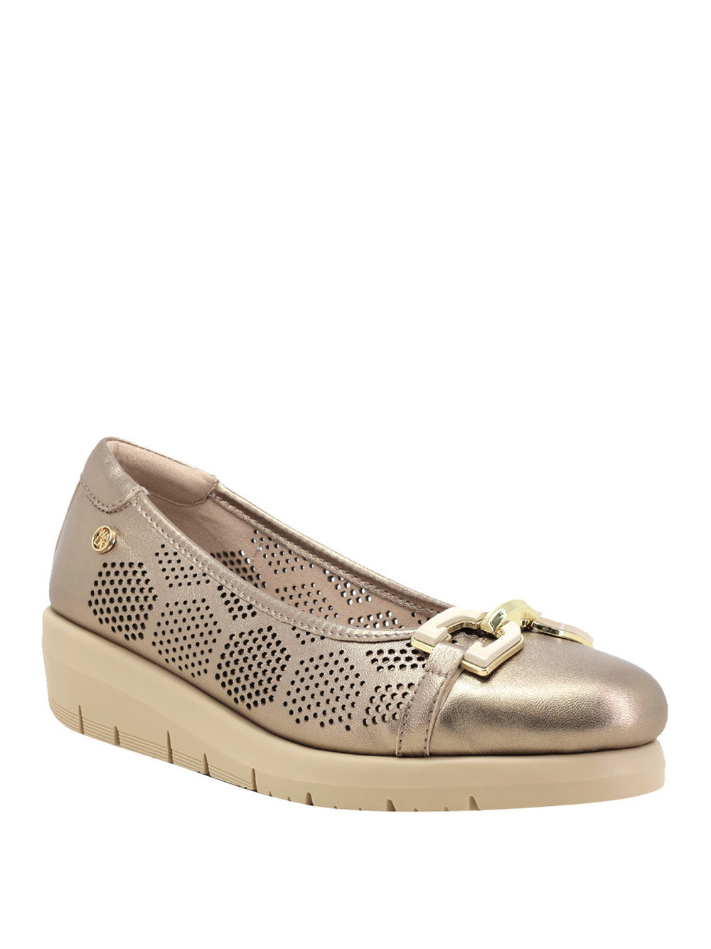 MELLUSO Ballerine con zeppa Donna - Platino modello K55484