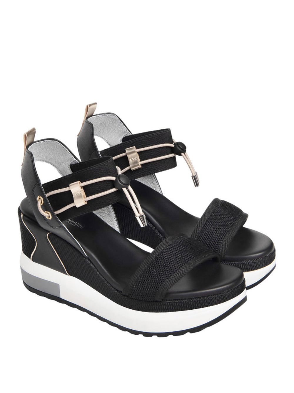 NERO GIARDINI Sandali con zeppa Donna - Nero modello E307753D