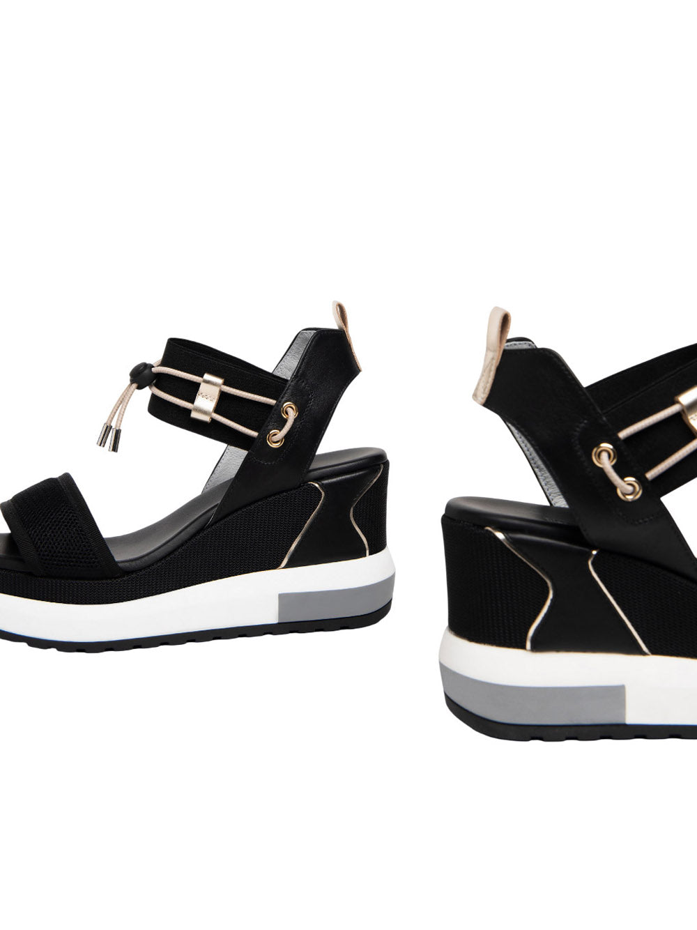 NERO GIARDINI Sandali con zeppa Donna - Nero modello E307753D