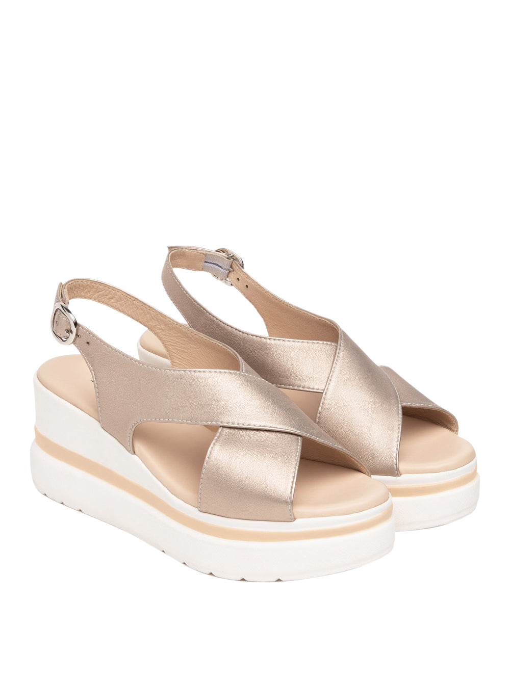 NERO GIARDINI Sandali con zeppa Donna - Grigio modello E513516D