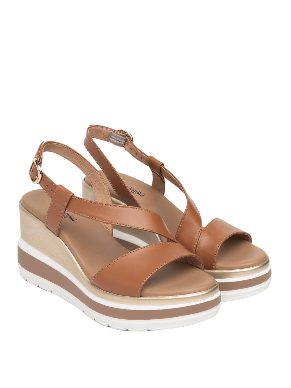NERO GIARDINI Sandali con zeppa Donna - Cuoio modello E513520D