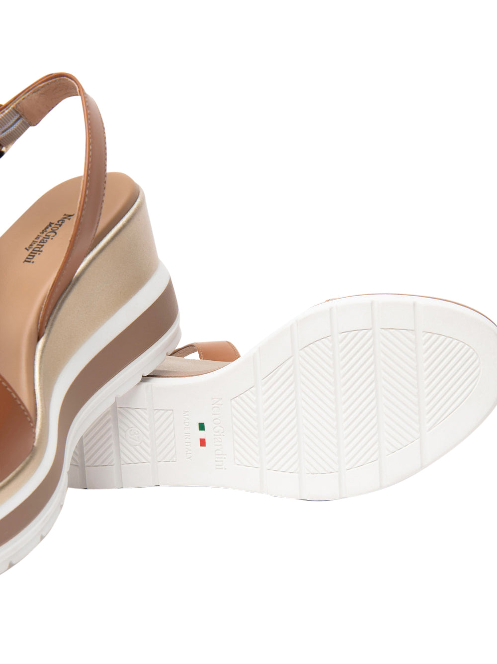 NERO GIARDINI Sandali con zeppa Donna - Cuoio modello E513520D