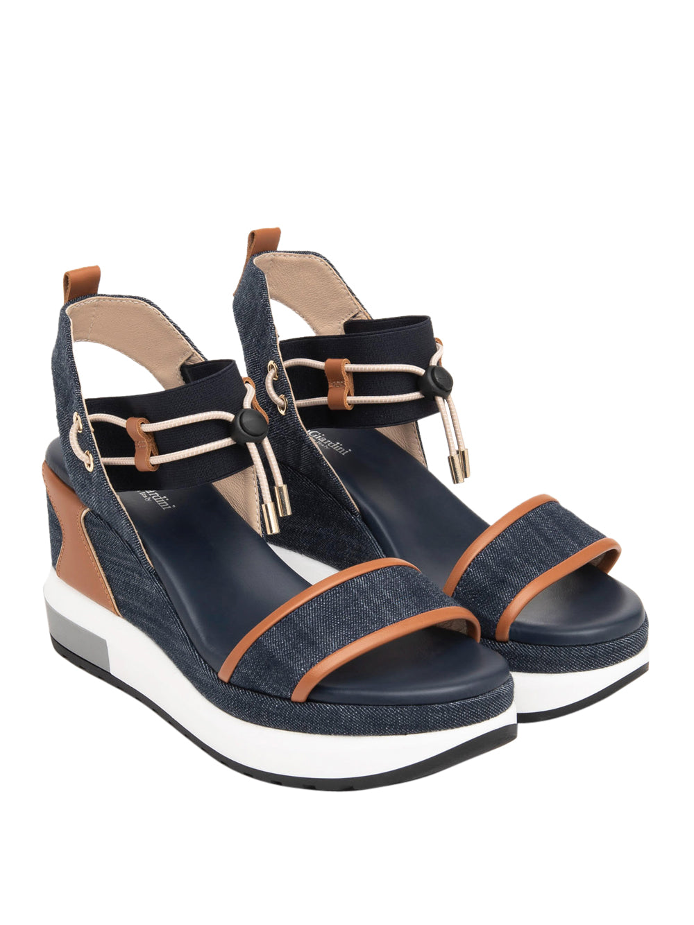 NERO GIARDINI Sandali con zeppa Donna - Blu modello E513600D