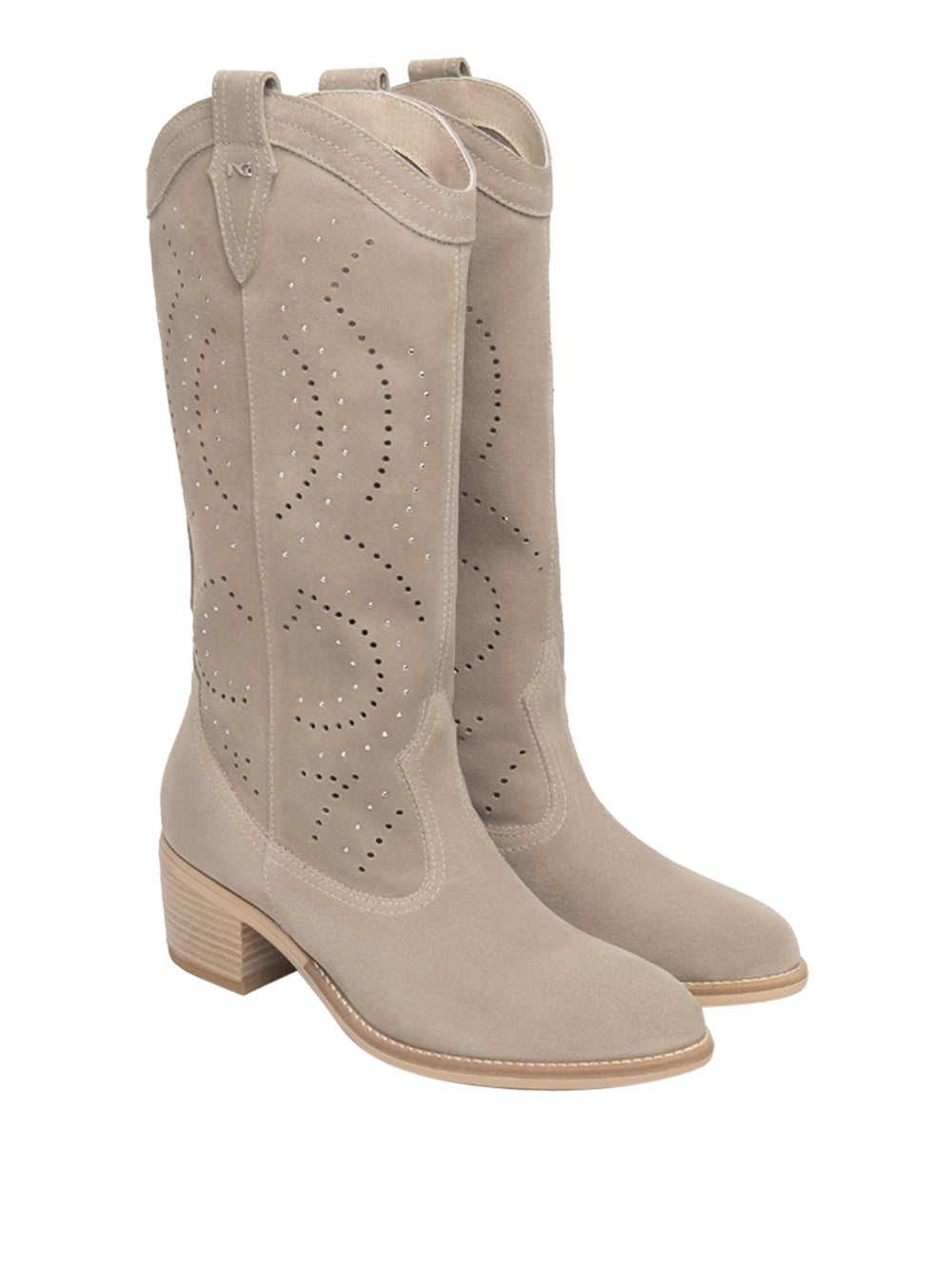 NERO GIARDINI Stivali texano Donna - Beige modello E615122D