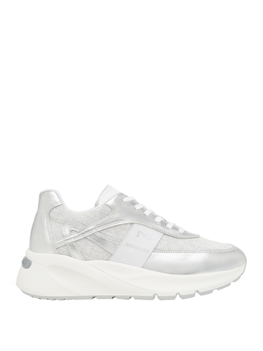 NERO GIARDINI Sneakers con zeppa Donna - Argento modello E615183D