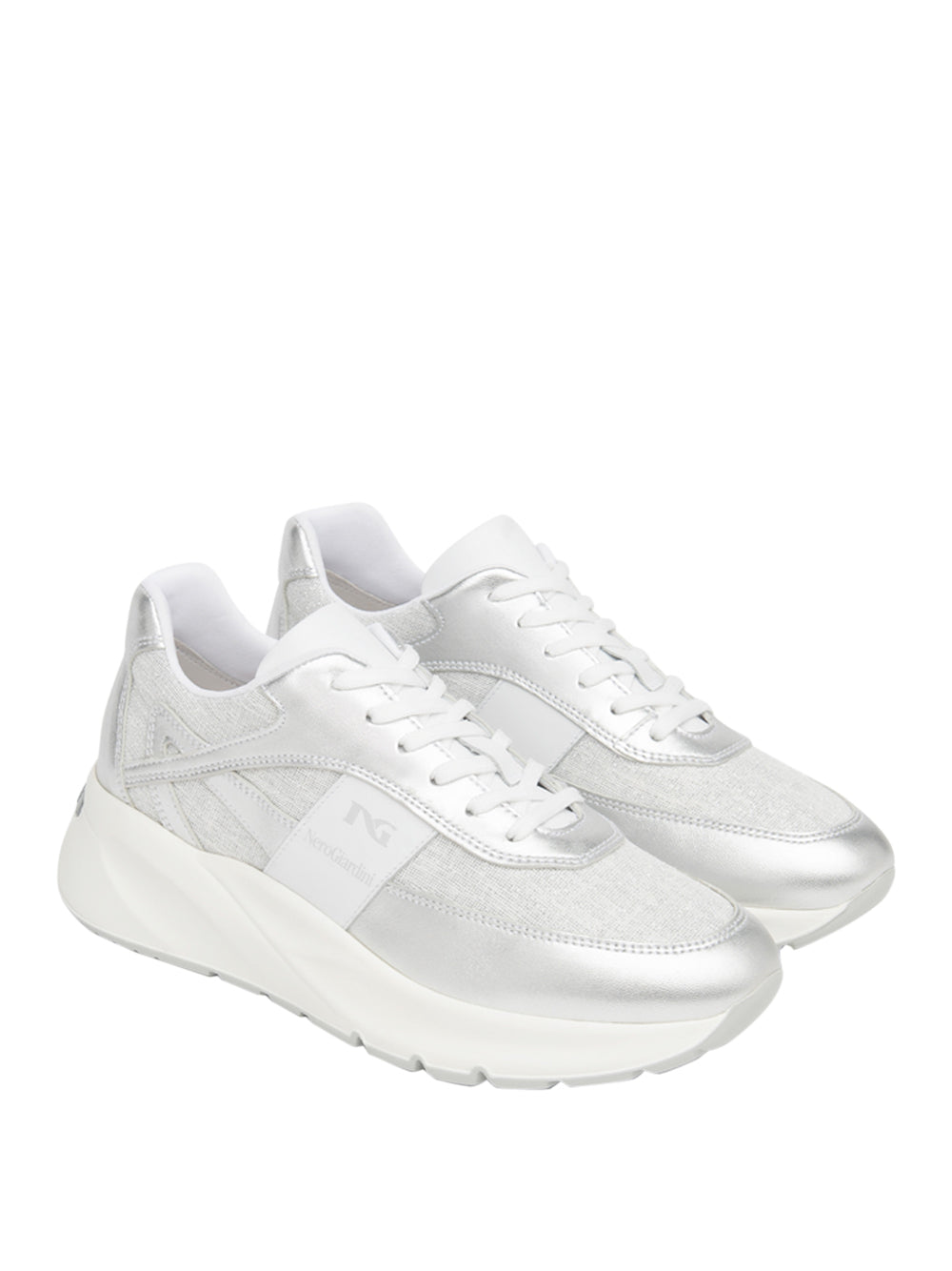 NERO GIARDINI Sneakers con zeppa Donna - Argento modello E615183D
