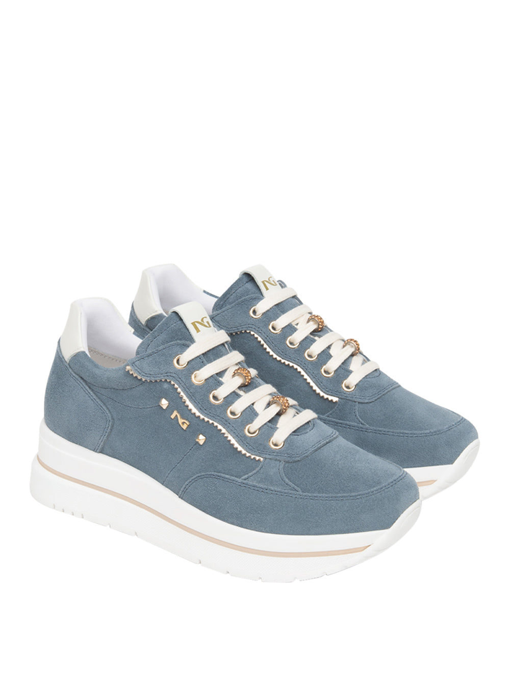 NERO GIARDINI Sneakers platform Donna - Celeste modello E615200D