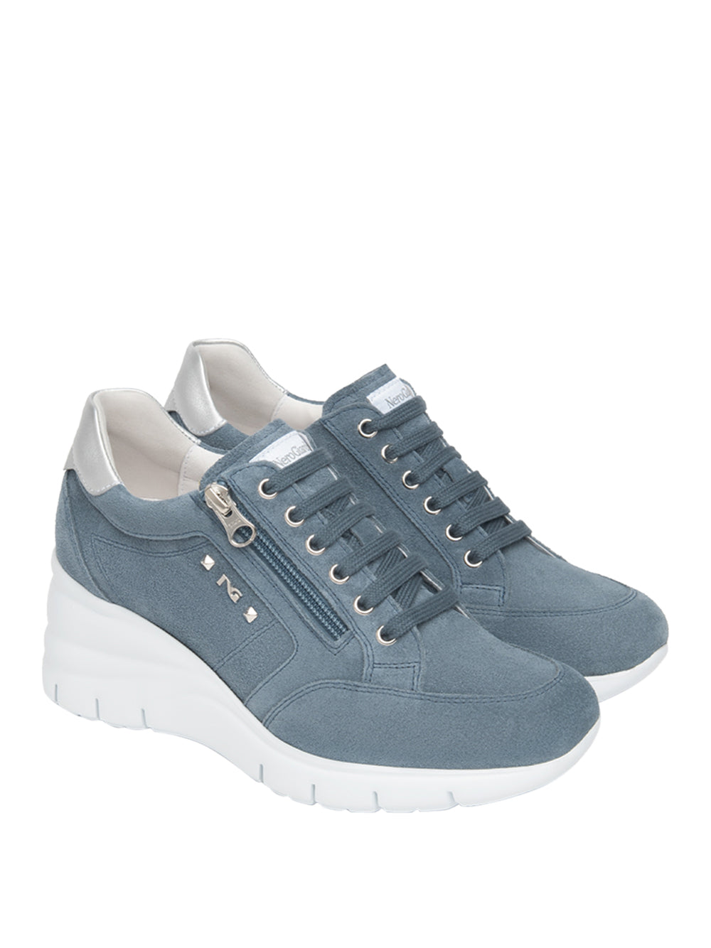 NERO GIARDINI Sneakers con zeppa Donna - Blu modello E615220D