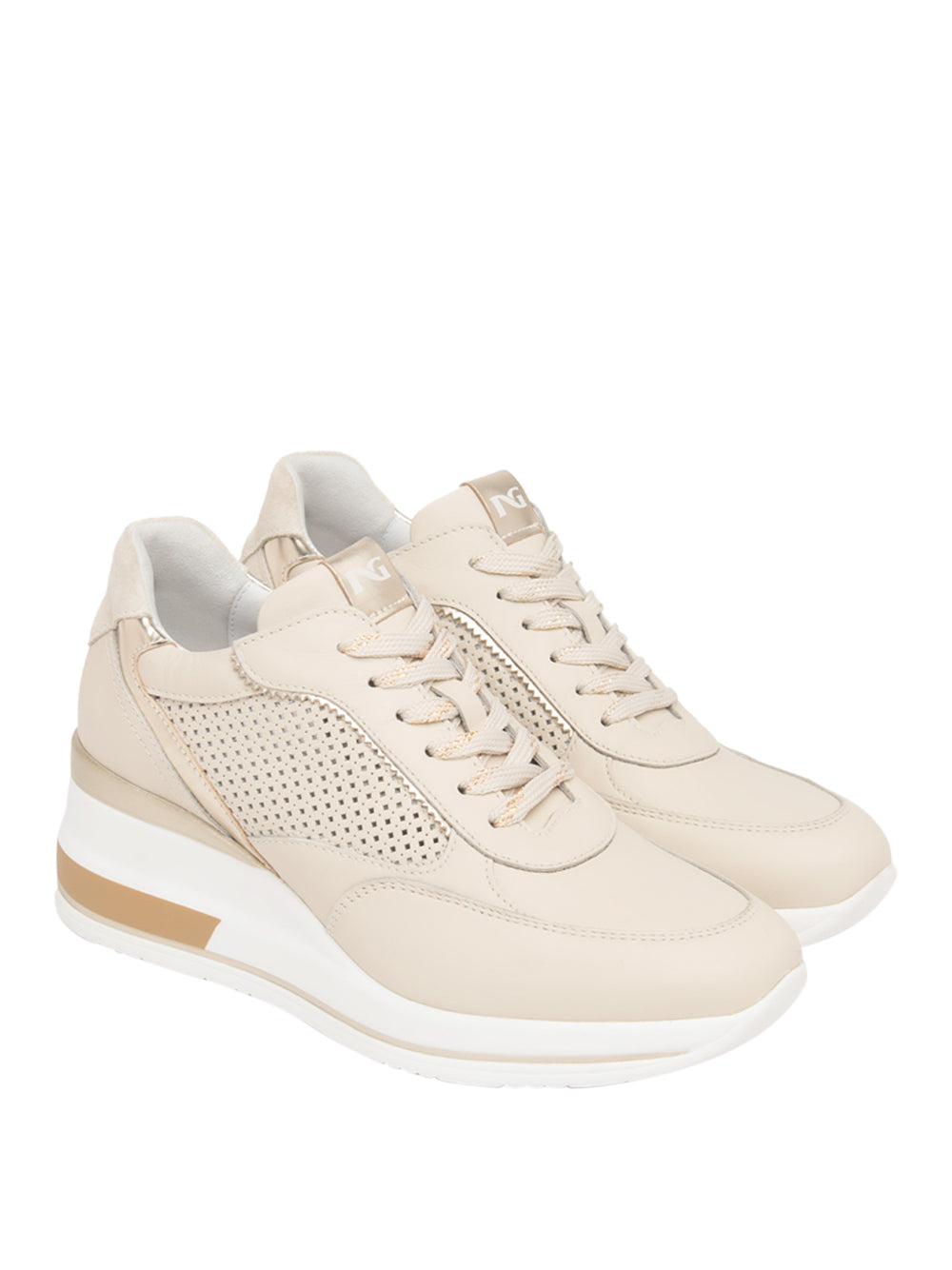 NERO GIARDINI Sneakers con zeppa Donna - Beige modello E615234D