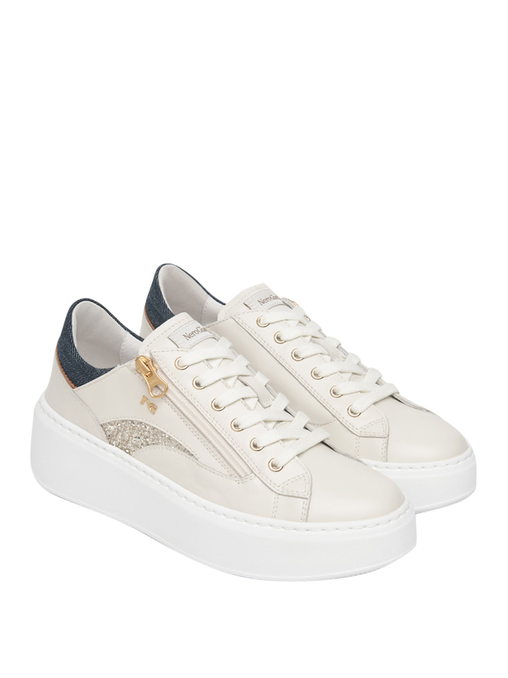 NERO GIARDINI Sneakers platform Donna - Beige modello E615290D