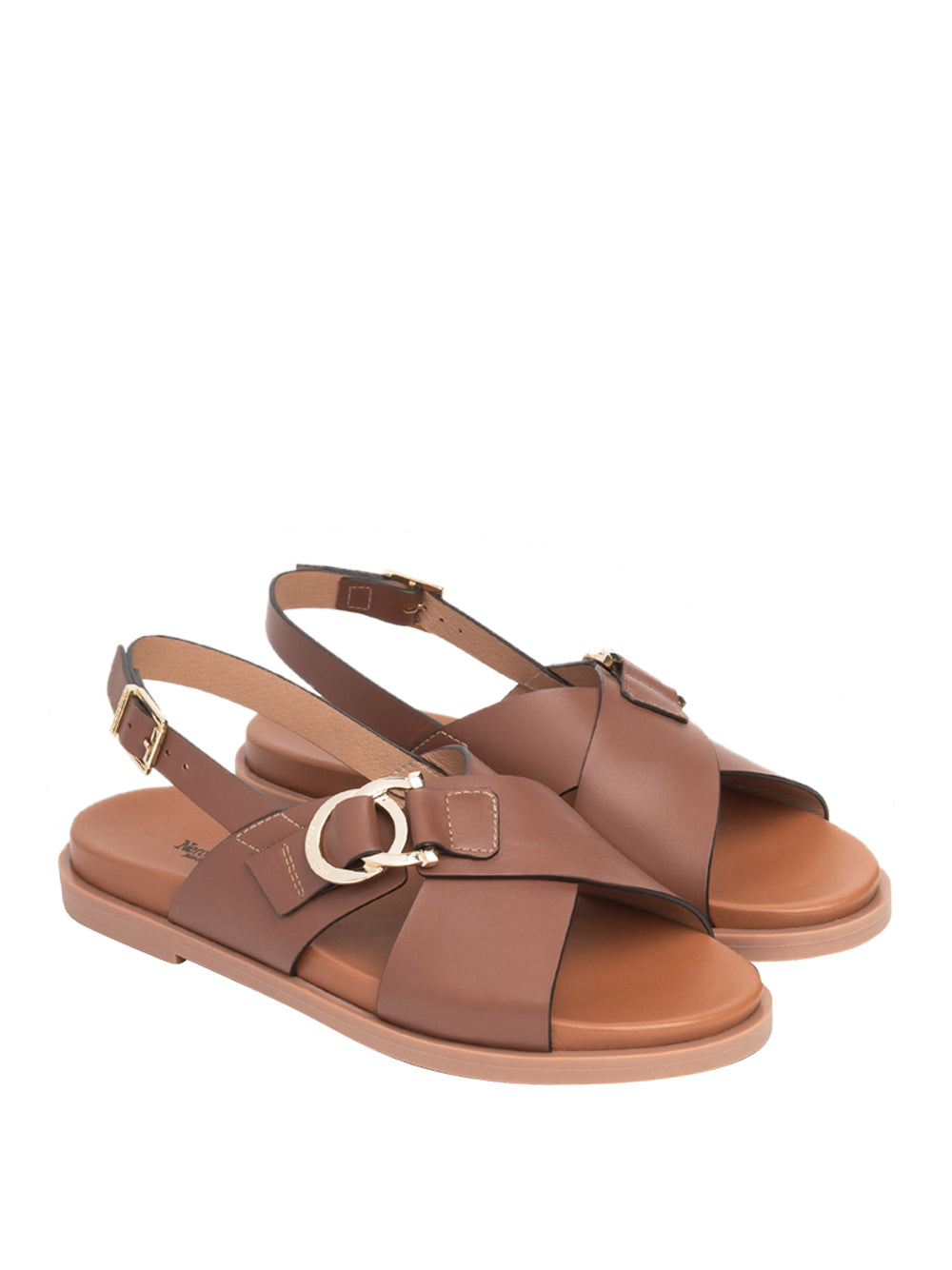 NERO GIARDINI Sandali sling back Donna - Cuoio modello E615933D