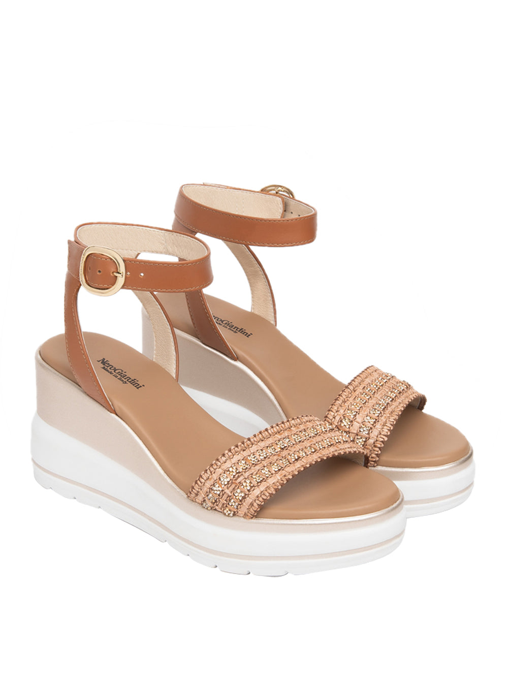 NERO GIARDINI Sandali con zeppa Donna - Cuoio modello E615960D