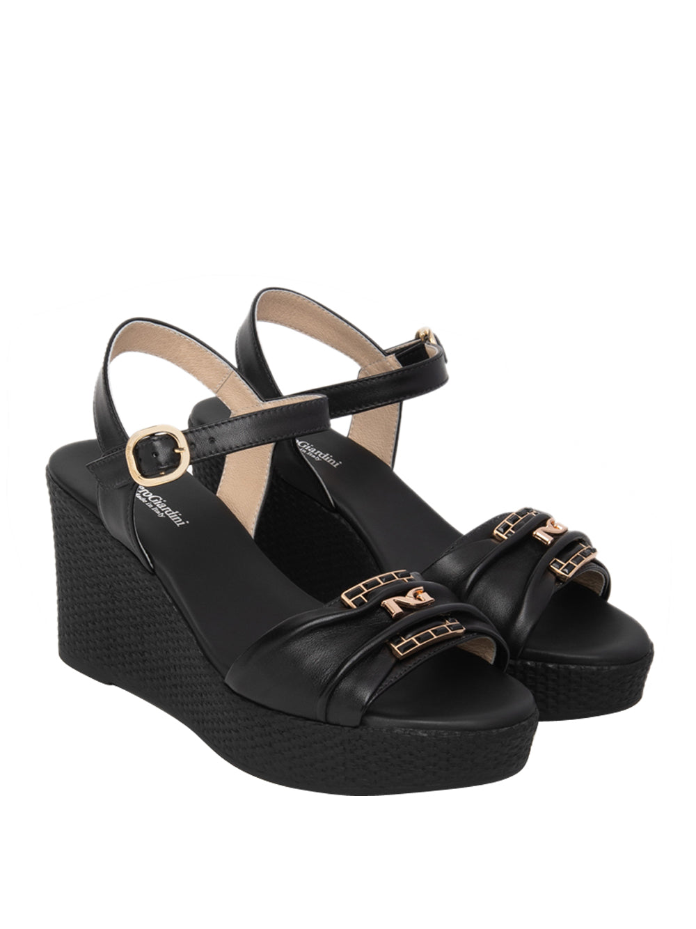 NERO GIARDINI Sandali con zeppa Donna - Nero modello E615980D