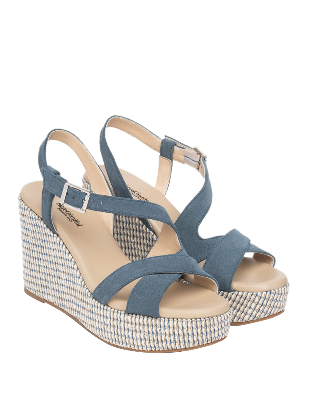 NERO GIARDINI Sandali con zeppa Donna - Blu modello E616020D