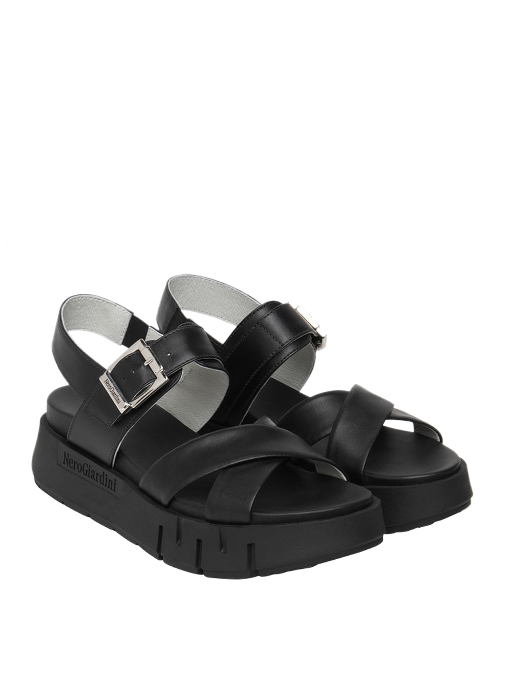 NERO GIARDINI Sandali platform Donna - Nero modello E617063D