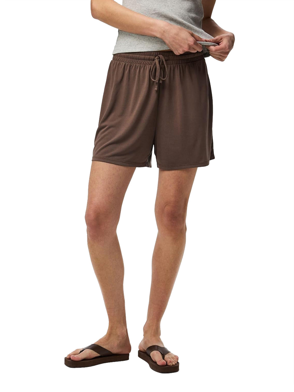 PIECES Shorts Donna - Marrone modello 17148783