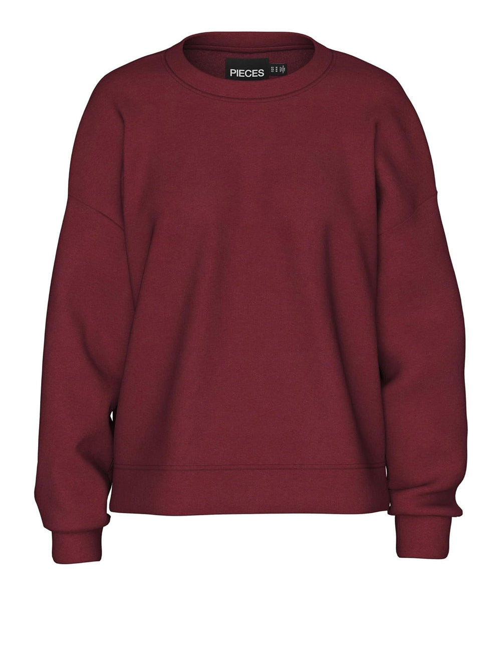 PIECES Felpa Donna - Rosso modello 17156302